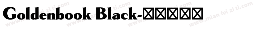 Goldenbook Black字体转换